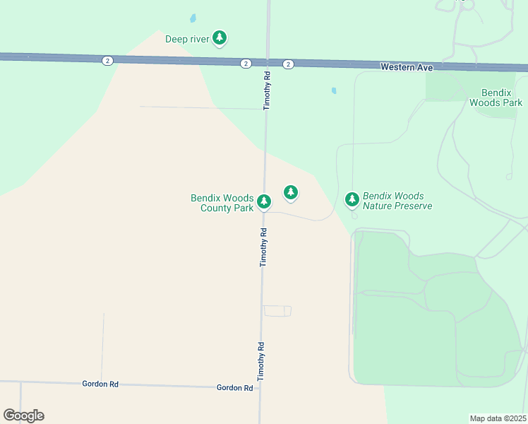 map of restaurants, bars, coffee shops, grocery stores, and more near 32132 Indiana 2 in New Carlisle