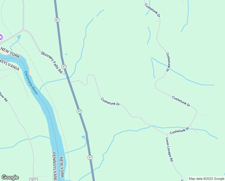 map of restaurants, bars, coffee shops, grocery stores, and more near 91 Cushetunk Drive in Cochecton
