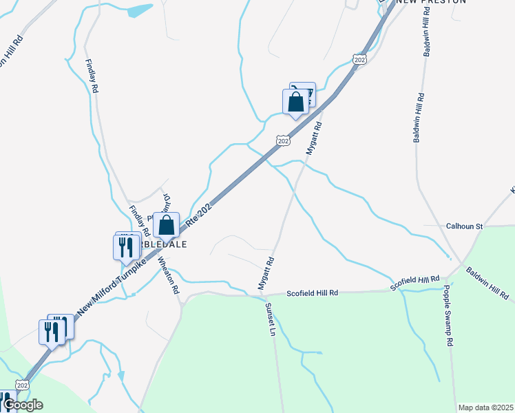 map of restaurants, bars, coffee shops, grocery stores, and more near 40 Quarry Ridge Road in Washington
