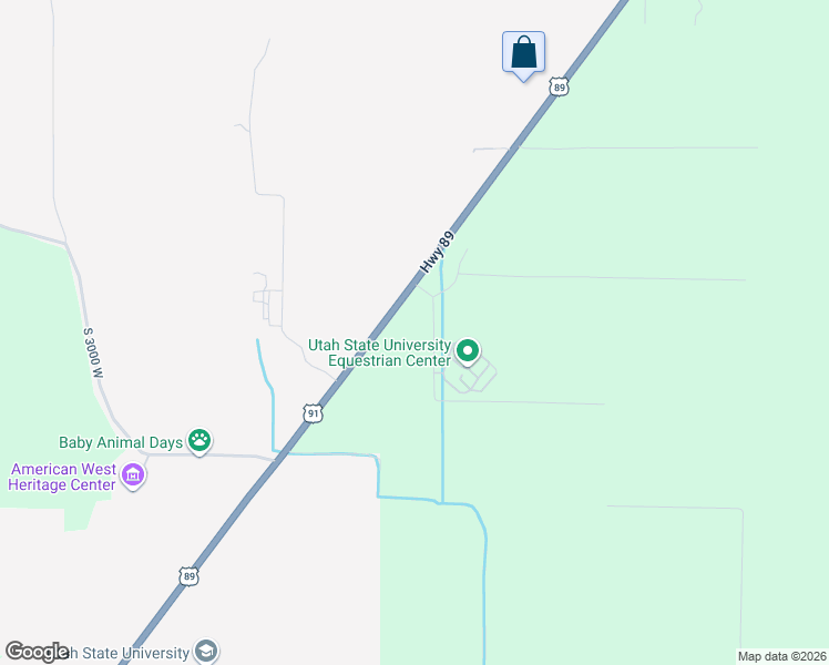 map of restaurants, bars, coffee shops, grocery stores, and more near 3561 South 2400 West in Logan