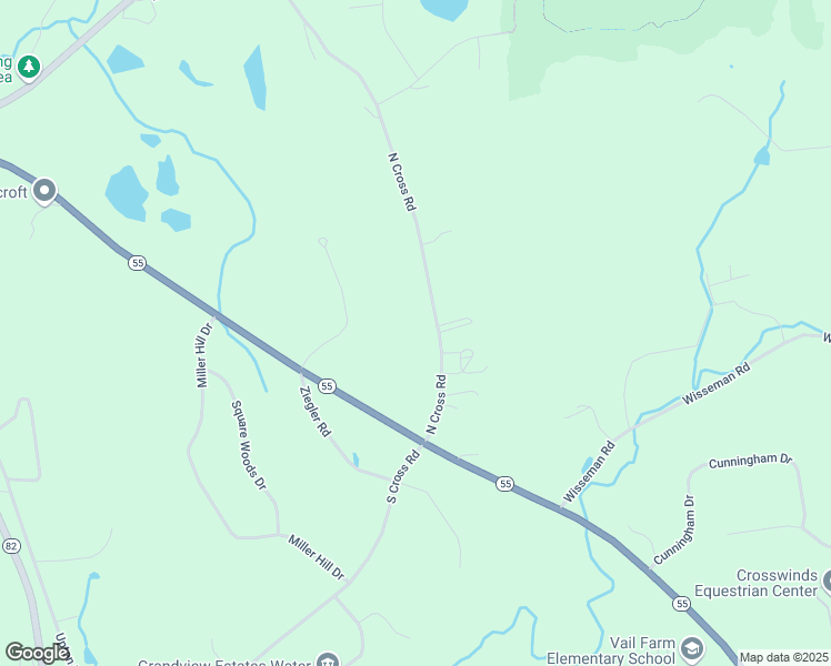 map of restaurants, bars, coffee shops, grocery stores, and more near 73 Cross Road in Lagrangeville