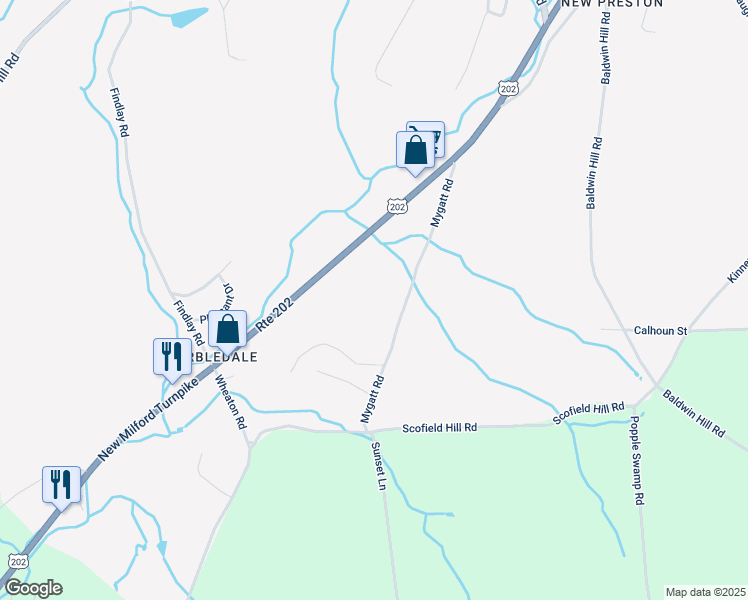map of restaurants, bars, coffee shops, grocery stores, and more near 40 Quarry Ridge Road in Washington