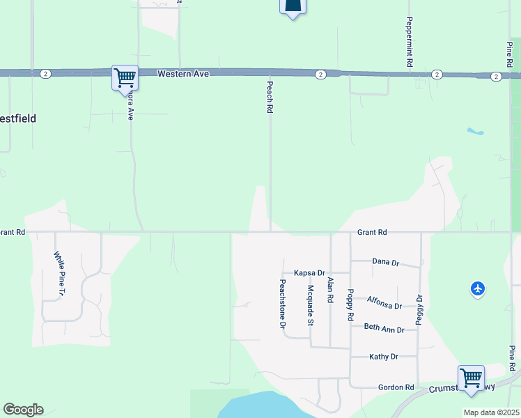 map of restaurants, bars, coffee shops, grocery stores, and more near 56915 Peach Road in South Bend