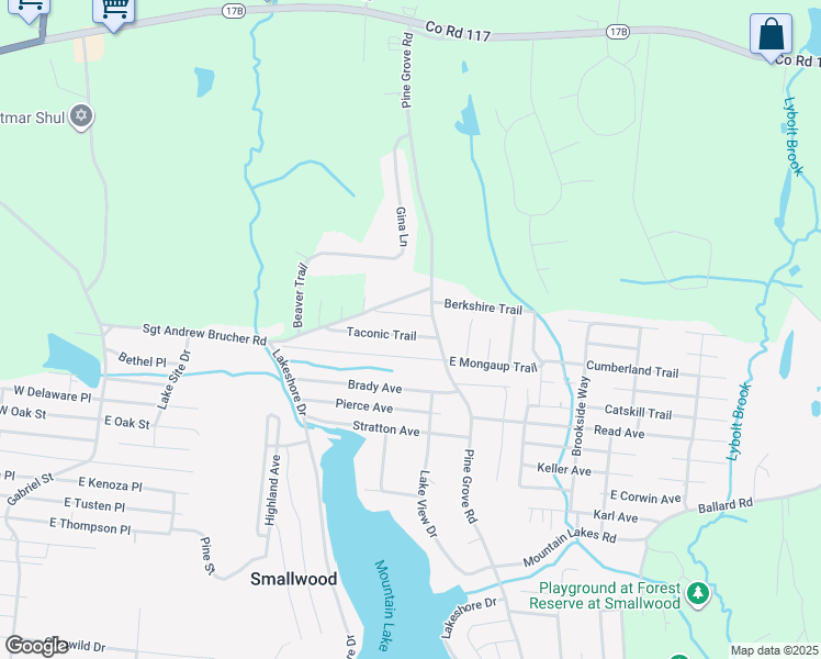 map of restaurants, bars, coffee shops, grocery stores, and more near 26 Taconic Trail in Smallwood