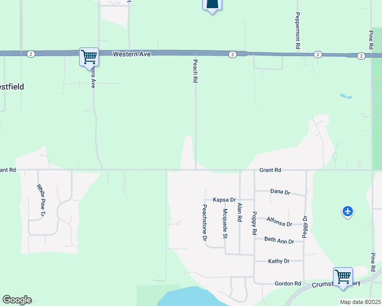 map of restaurants, bars, coffee shops, grocery stores, and more near 56915 Peach Road in South Bend