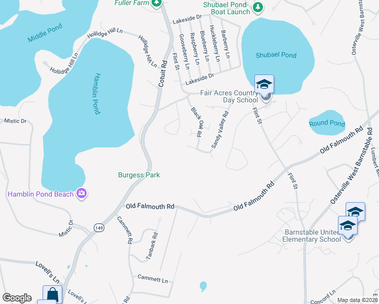 map of restaurants, bars, coffee shops, grocery stores, and more near 192 Sandy Valley Road in Barnstable