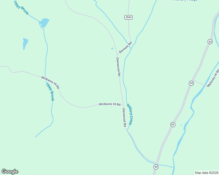 map of restaurants, bars, coffee shops, grocery stores, and more near 639 Glenwood Road in Hop Bottom