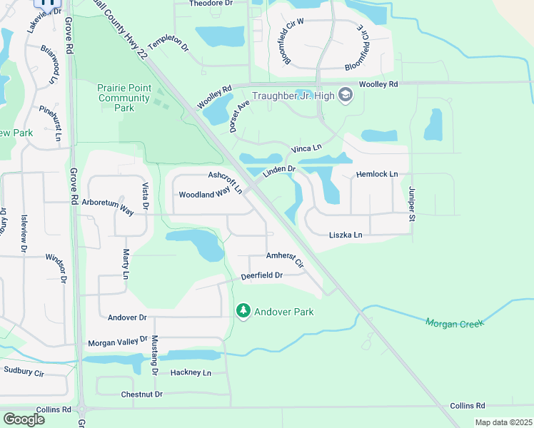 map of restaurants, bars, coffee shops, grocery stores, and more near 265 Ashcroft Lane in Oswego