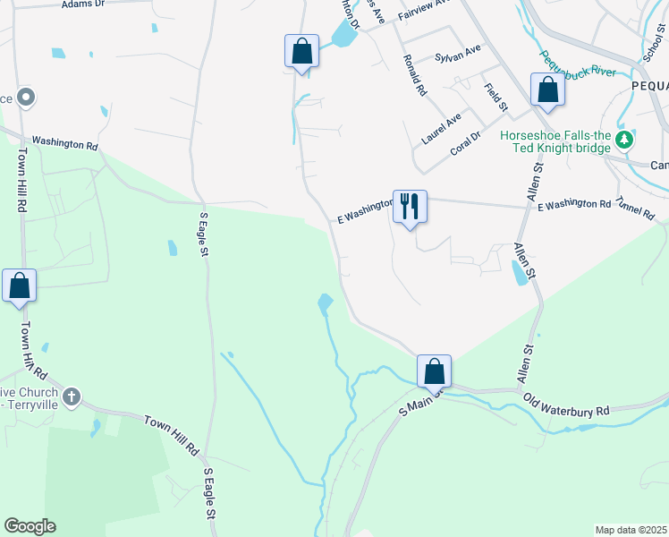 map of restaurants, bars, coffee shops, grocery stores, and more near 280 South Main Street in Plymouth