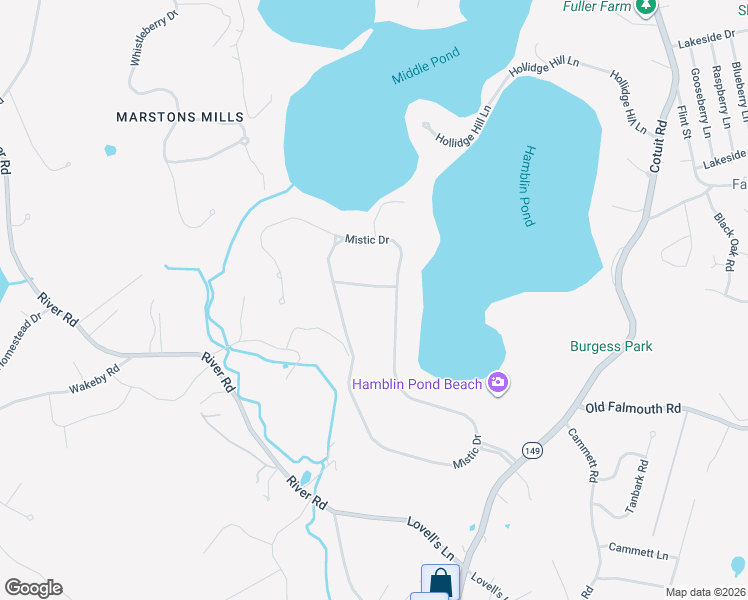 map of restaurants, bars, coffee shops, grocery stores, and more near 279 Mistic Drive in Barnstable