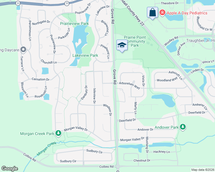 map of restaurants, bars, coffee shops, grocery stores, and more near 316 White Pines Lane in Oswego