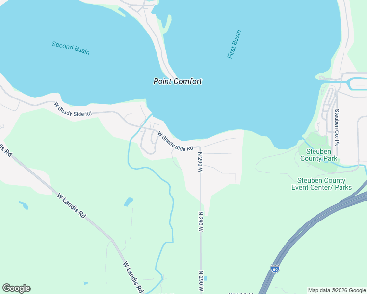 map of restaurants, bars, coffee shops, grocery stores, and more near 2960 West Shady Side Road in Angola