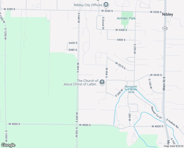 map of restaurants, bars, coffee shops, grocery stores, and more near 3650 South 640 West in Nibley