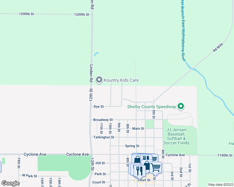 map of restaurants, bars, coffee shops, grocery stores, and more near 611 Gary Scull Drive in Harlan