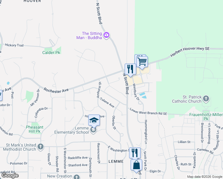 map of restaurants, bars, coffee shops, grocery stores, and more near 48 Heron Circle in Iowa City