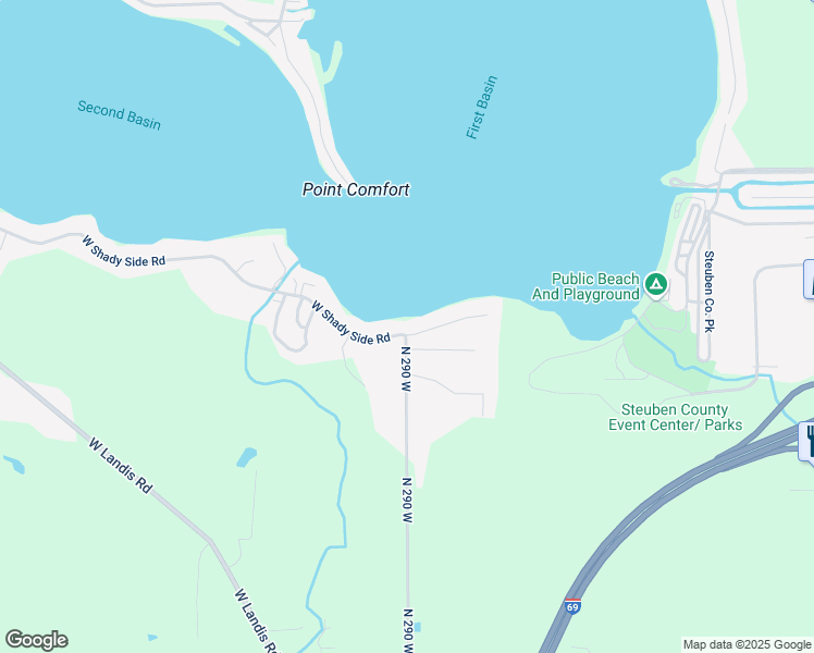 map of restaurants, bars, coffee shops, grocery stores, and more near 2900 W Shady Side Rd in Angola
