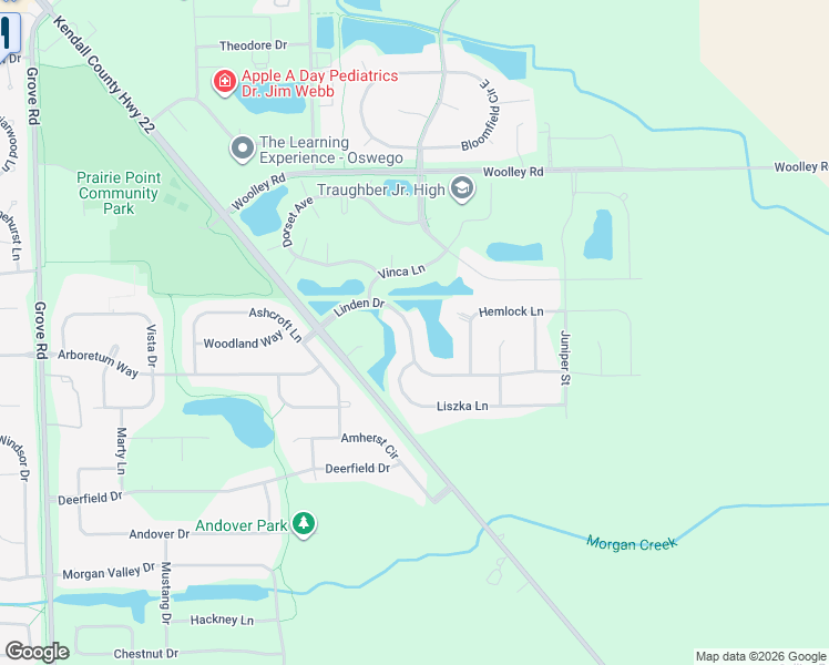 map of restaurants, bars, coffee shops, grocery stores, and more near 110 Linden Drive in Oswego