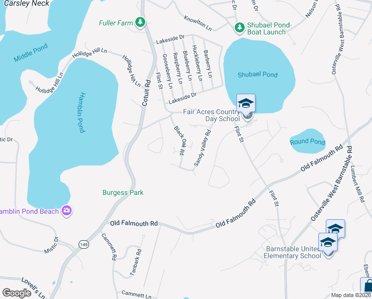 map of restaurants, bars, coffee shops, grocery stores, and more near 5 Conaumet Road in Barnstable