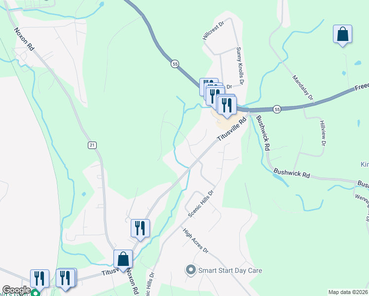 map of restaurants, bars, coffee shops, grocery stores, and more near 7 Chestnut Ridge Road in Poughkeepsie