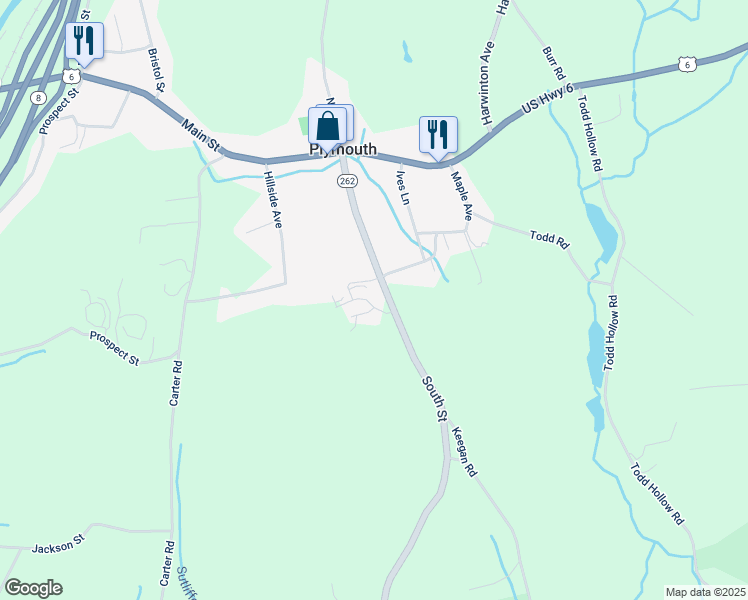 map of restaurants, bars, coffee shops, grocery stores, and more near 211 Pine Hill Boulevard in Plymouth