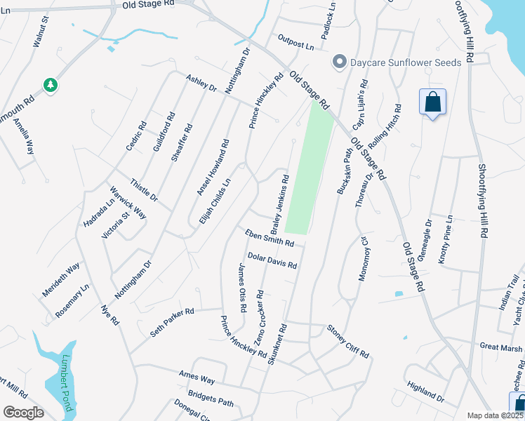 map of restaurants, bars, coffee shops, grocery stores, and more near 22 Lazarus Lovell Road in Barnstable