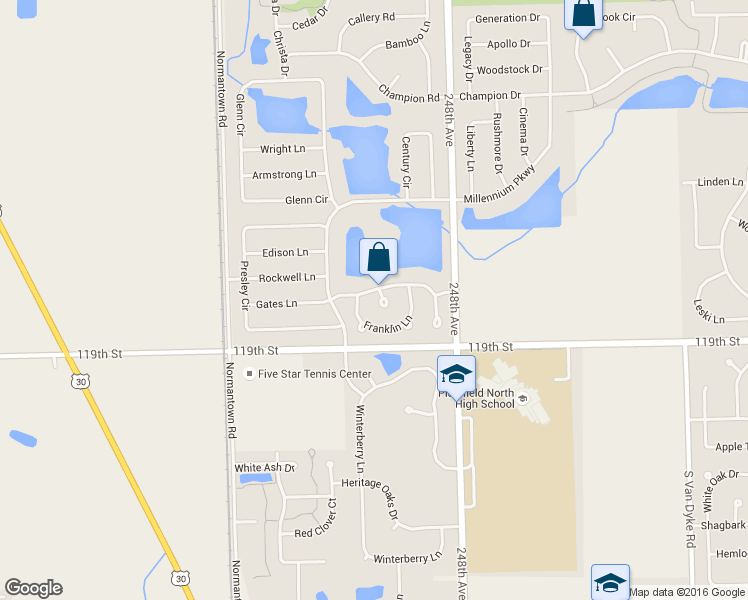 map of restaurants, bars, coffee shops, grocery stores, and more near 11824 Ford Court in Plainfield