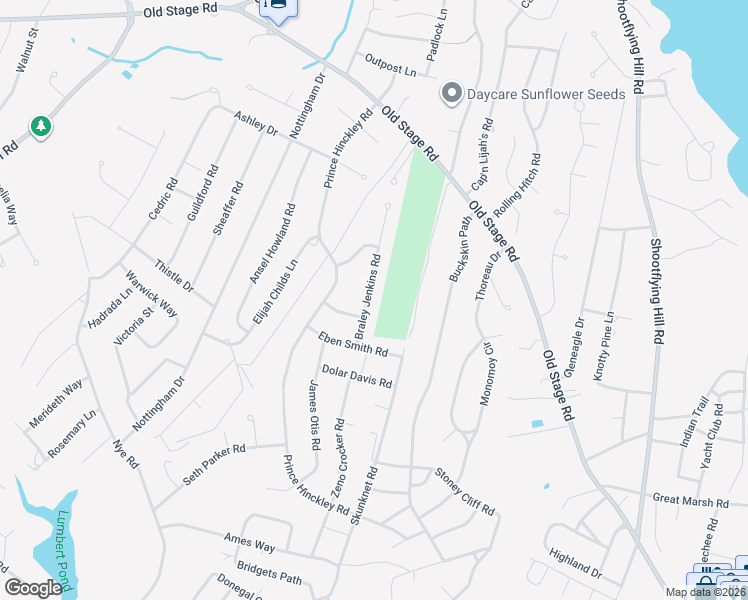 map of restaurants, bars, coffee shops, grocery stores, and more near 46 Braley Jenkins Road in Barnstable