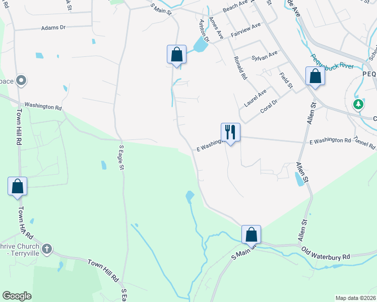 map of restaurants, bars, coffee shops, grocery stores, and more near 182 South Main Street in Plymouth