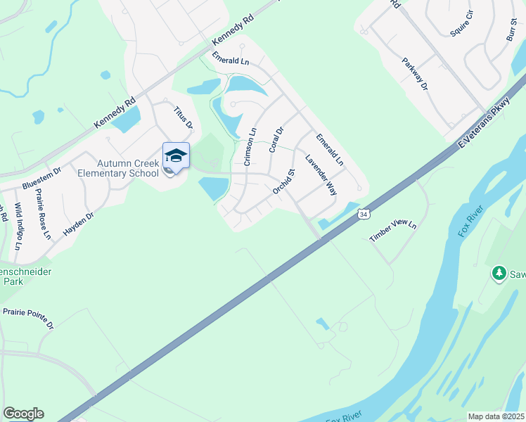 map of restaurants, bars, coffee shops, grocery stores, and more near 1474 Orchid Street in Yorkville