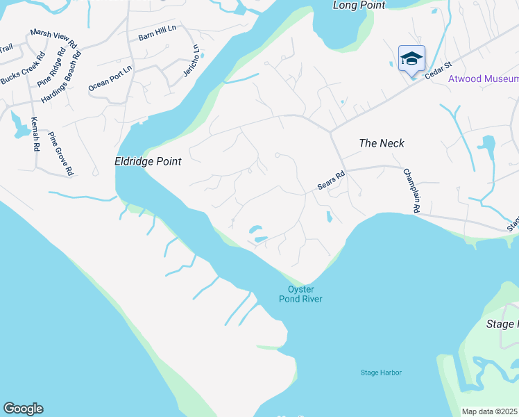 map of restaurants, bars, coffee shops, grocery stores, and more near G Mooncussers Circle in Chatham