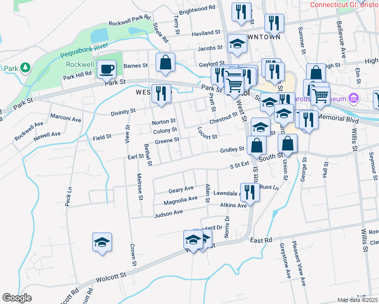 map of restaurants, bars, coffee shops, grocery stores, and more near 11 Cottage Street in Bristol