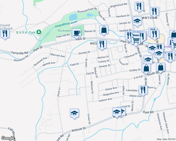 map of restaurants, bars, coffee shops, grocery stores, and more near 71 View Street in Bristol