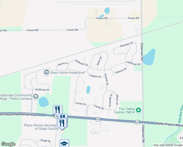 map of restaurants, bars, coffee shops, grocery stores, and more near 3812 Hoffman Street in Plano
