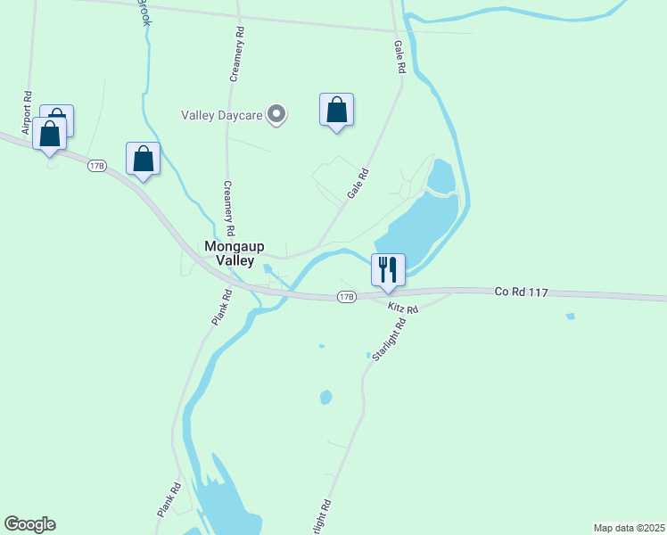 map of restaurants, bars, coffee shops, grocery stores, and more near 80 Kitz Road in Monticello