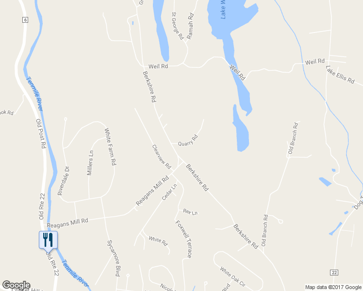map of restaurants, bars, coffee shops, grocery stores, and more near 801 Berkshire Road in Wingdale