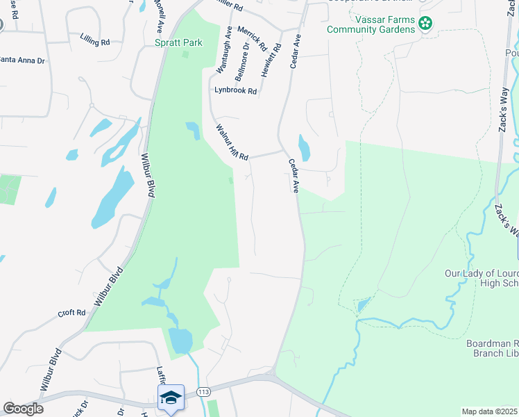 map of restaurants, bars, coffee shops, grocery stores, and more near 11 Jonathan Lane in Poughkeepsie