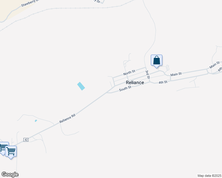 map of restaurants, bars, coffee shops, grocery stores, and more near 187 Reliance Road in Rock Springs