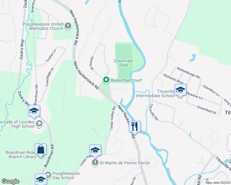 map of restaurants, bars, coffee shops, grocery stores, and more near 6 Toomey Drive in Arlington