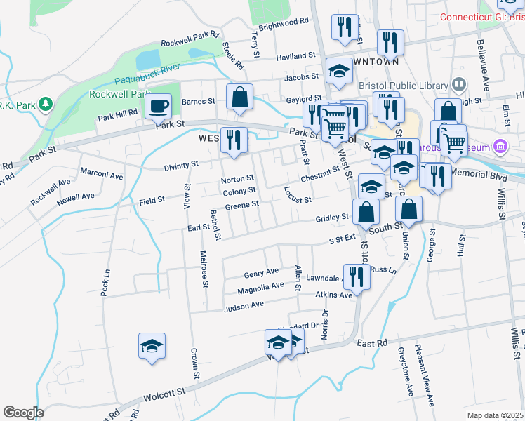 map of restaurants, bars, coffee shops, grocery stores, and more near 11 Cottage Street in Bristol