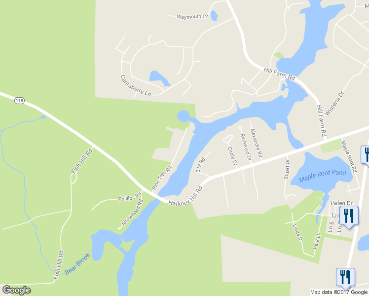 map of restaurants, bars, coffee shops, grocery stores, and more near 28 Pine Tree Road in Coventry