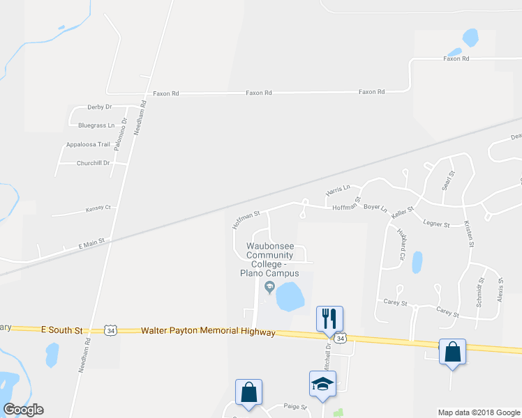 map of restaurants, bars, coffee shops, grocery stores, and more near 3123 Hoffman Street in Plano