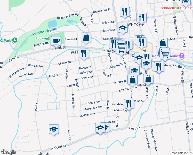 map of restaurants, bars, coffee shops, grocery stores, and more near 11 Cottage Street in Bristol