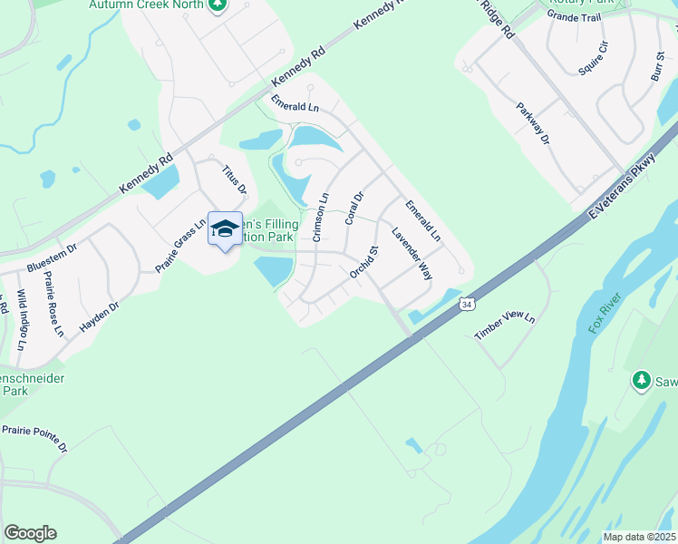 map of restaurants, bars, coffee shops, grocery stores, and more near 1474 Orchid Street in Yorkville