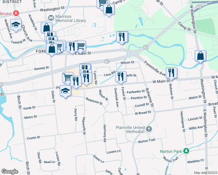 map of restaurants, bars, coffee shops, grocery stores, and more near 914 Pine Street in Bristol
