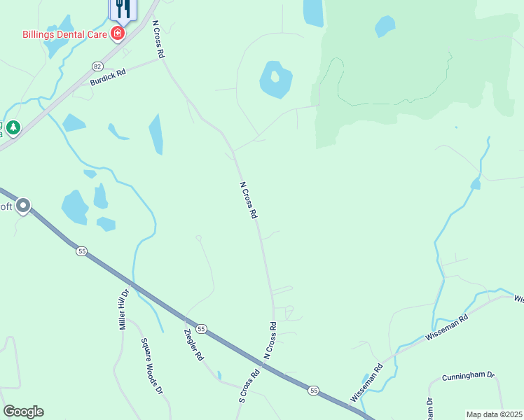 map of restaurants, bars, coffee shops, grocery stores, and more near 100 North Cross Road in Lagrangeville