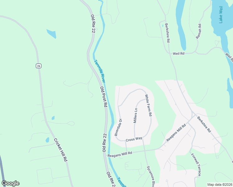map of restaurants, bars, coffee shops, grocery stores, and more near 45 Riverdale Drive in Wingdale