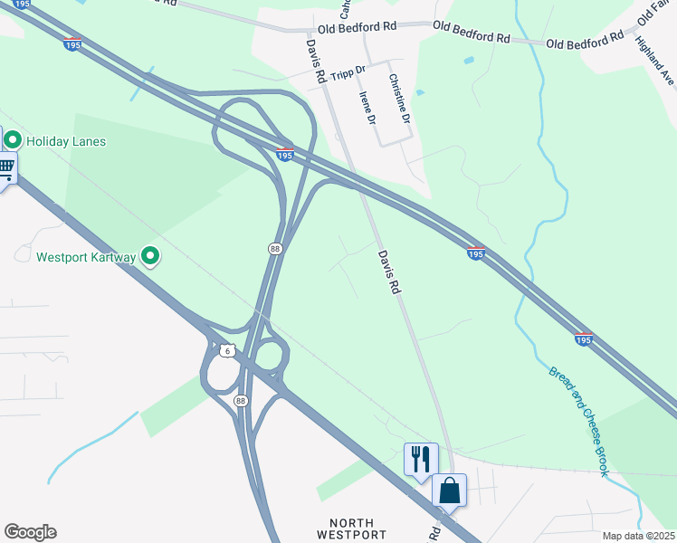map of restaurants, bars, coffee shops, grocery stores, and more near 8 Romano Village Drive in Westport