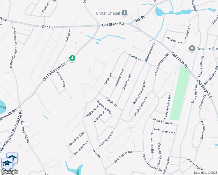 map of restaurants, bars, coffee shops, grocery stores, and more near 19 Garth Court in Barnstable