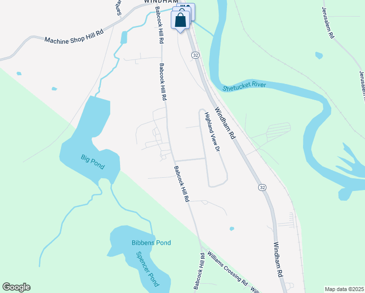 map of restaurants, bars, coffee shops, grocery stores, and more near 11 Blueberry Lane in Windham