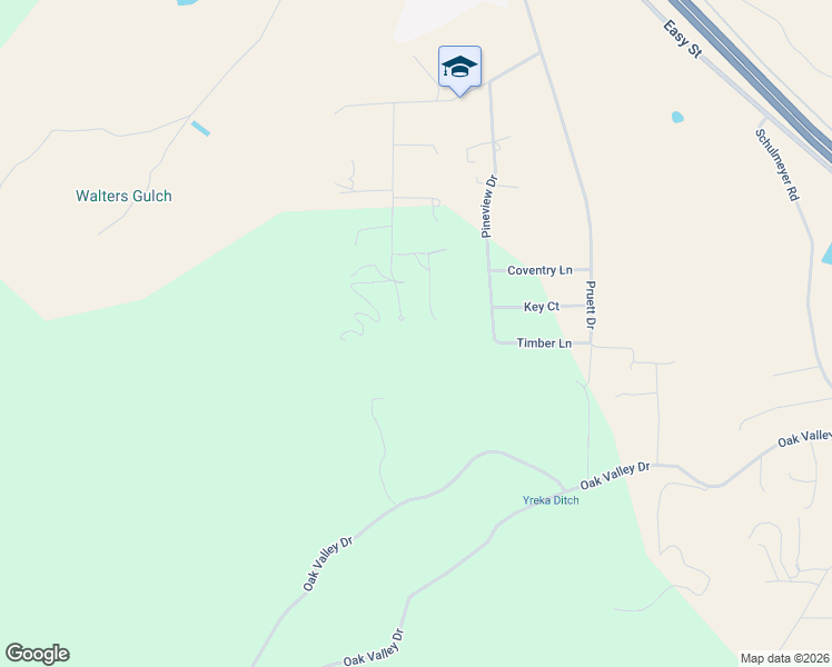 map of restaurants, bars, coffee shops, grocery stores, and more near 4232 Travis Heights Road in Yreka